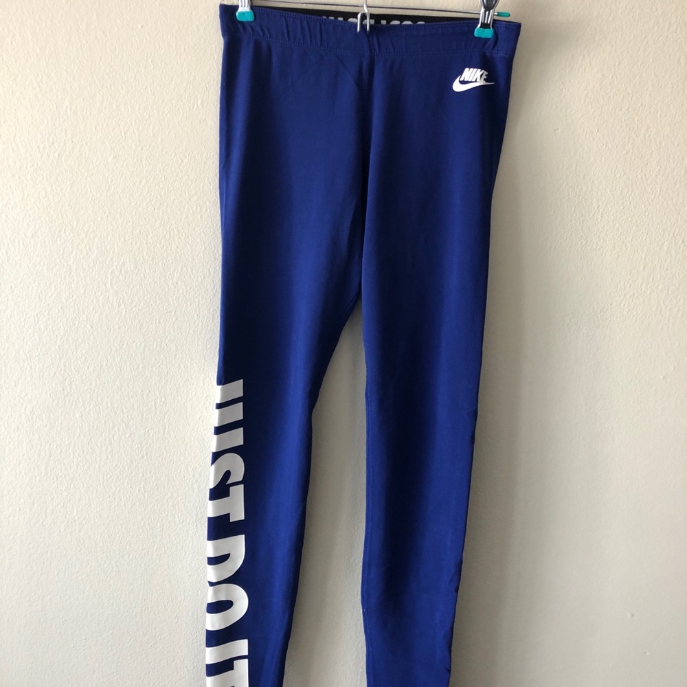 Nike JUST DO IT Blue Workout Leggings